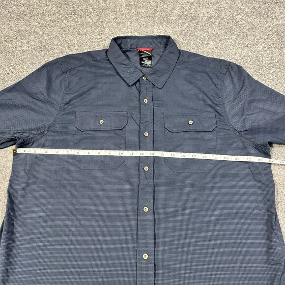 Gerry Men’s Navy Blue Striped Short Sleeve Button Up Shirt Size XL - Picture 4 of 7